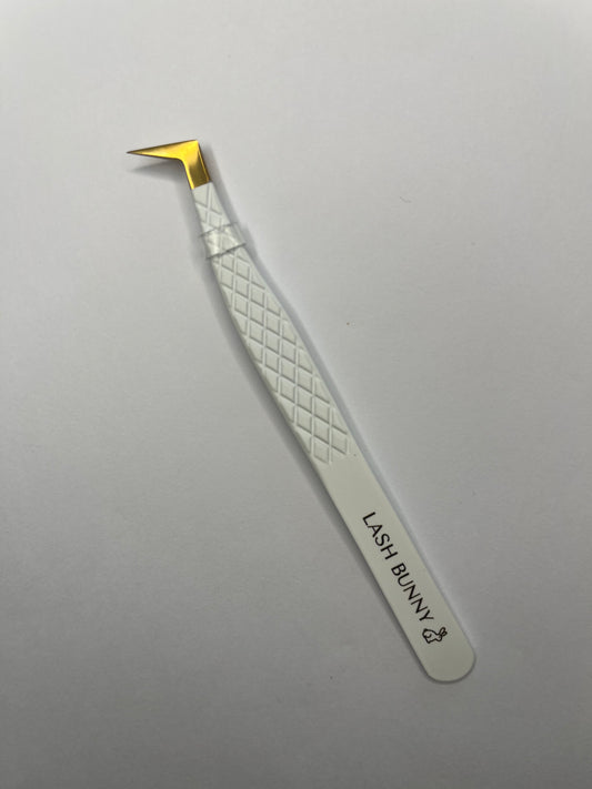 Fibre Tip Tweezer - Long Boot - White