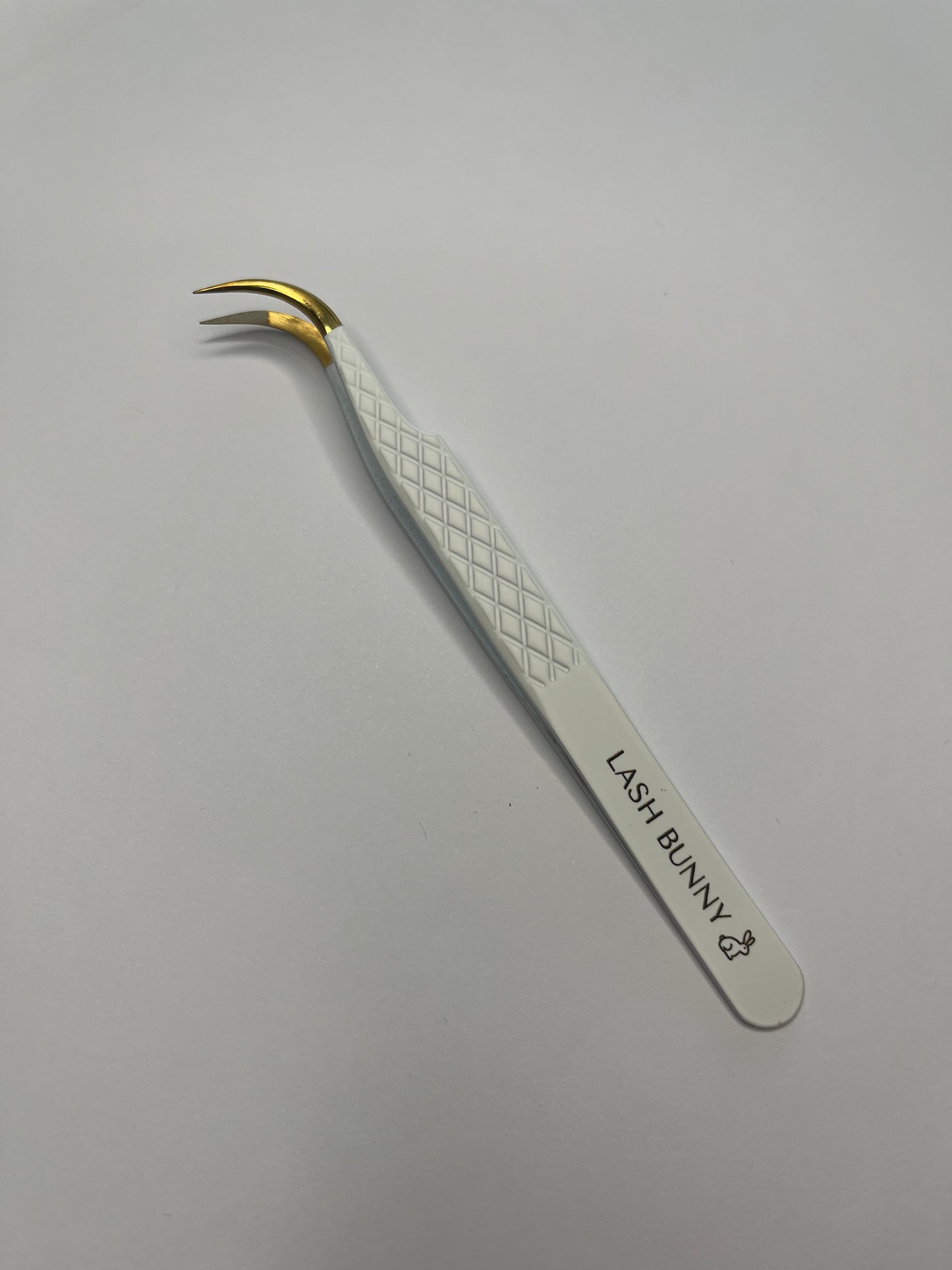 Fibre Tip Tweezer - Curved - White