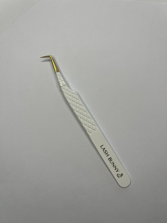 Fibre Tip Tweezer - Thin L - White