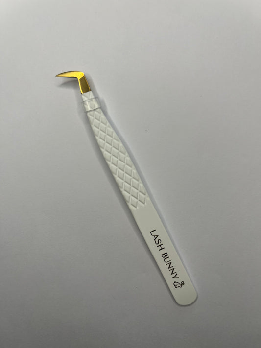 Fibre Tip Tweezer - Short Boot - White